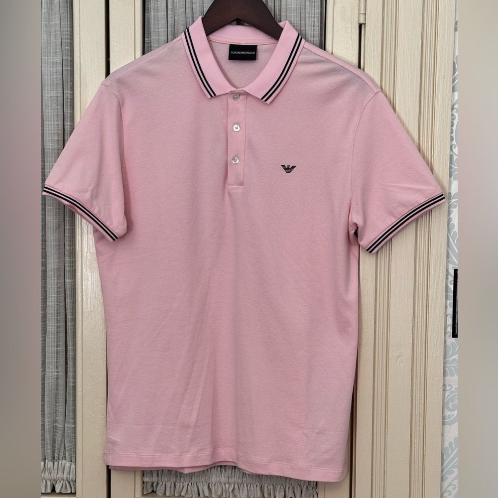 Emporio Armani pink polo shirt